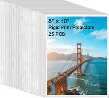 25PCS 8" X 10" Clear Rigid Card Sleeves   Waterproof Hard Plastic Protectors for