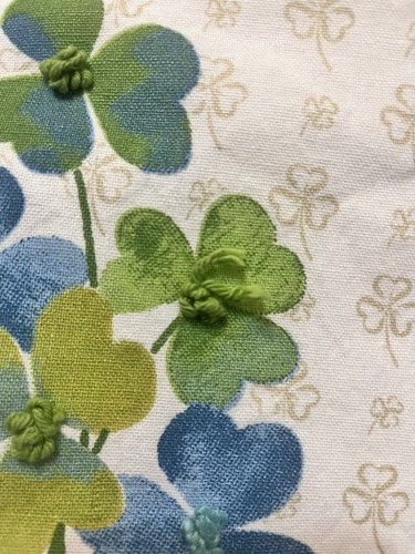 Storehouse Kitchen Dish Hand Tea Towel White Floral Shamrock Teacup 100% Cotton - Picture 7 of 20