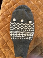 Small Dog Winter/Fall Sweater Gray and White Used