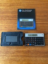 HP 12C PLATINUM FINANCIAL CALCULATOR w/ CASE AND MANUAL