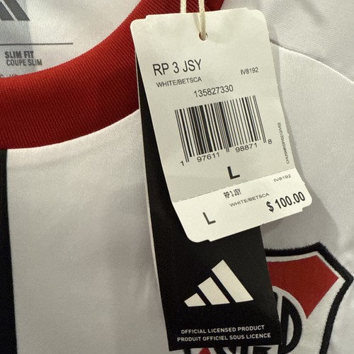 Adidas River Plate Soccer Jersey Third Men's Size Large 24/25 Red Argentina - Picture 5 of 9