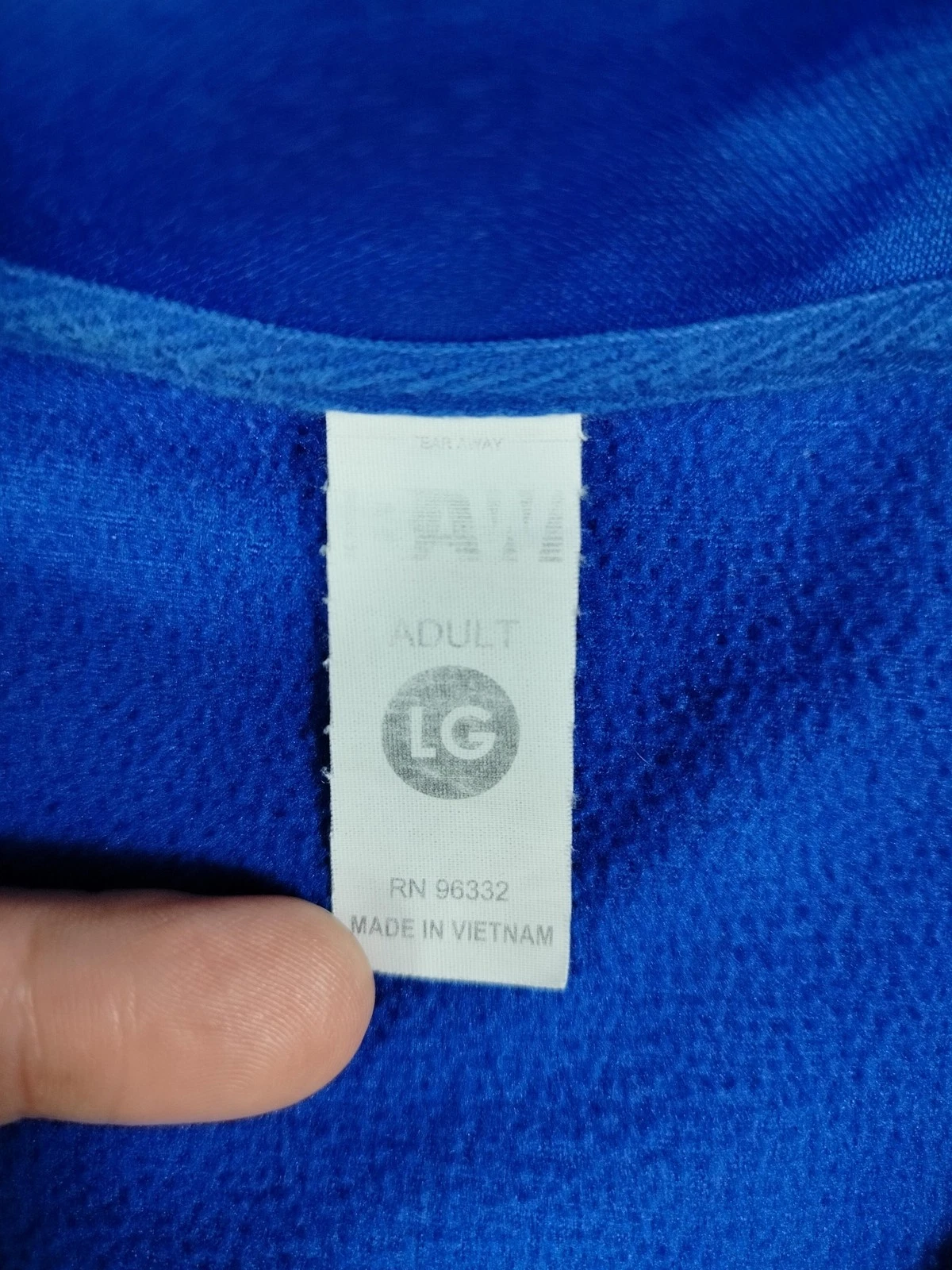 BAW Sweatshirt Mens Large Blue Baseball Thermo Tek 1/4 Zip Brewer Bears - thumbnail 3