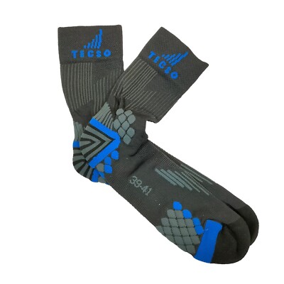 Calze Calzini Ciclismo A Compressione Graduata Tecso Nero Blu