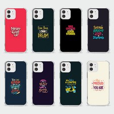 CASE FOR IPHONE 15 14 13 12 SHOCKPROOF PHONE COVER INSPIRATIONAL SAYINGS QUOTES