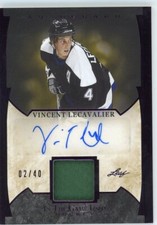 2023 LEAF IN THE GAME USED HOCKEY Auto & Relic #02/40 T.B. Vincent Lecavalier