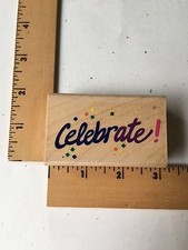 Posh/RubberStampede Rubber Stamp - Celebrate - Z305E