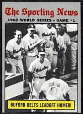 1970 Topps Baseball Card #305 World Series Game 1 Buford Belts Leadoff HR NM *cc