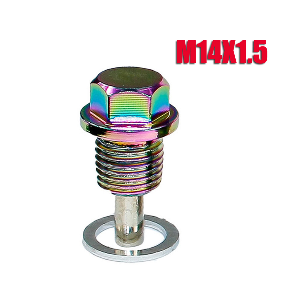 2 Pezzi Tappi Scarico Olio Magnetici - Lega Alluminio Anodizzato - M14x1.5 - Per Honda, Mitsubishi, Mazda - Foto 9