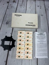 Vintage Puremco Professional Extra Thick Marblelike Dominoes #816 Original Box