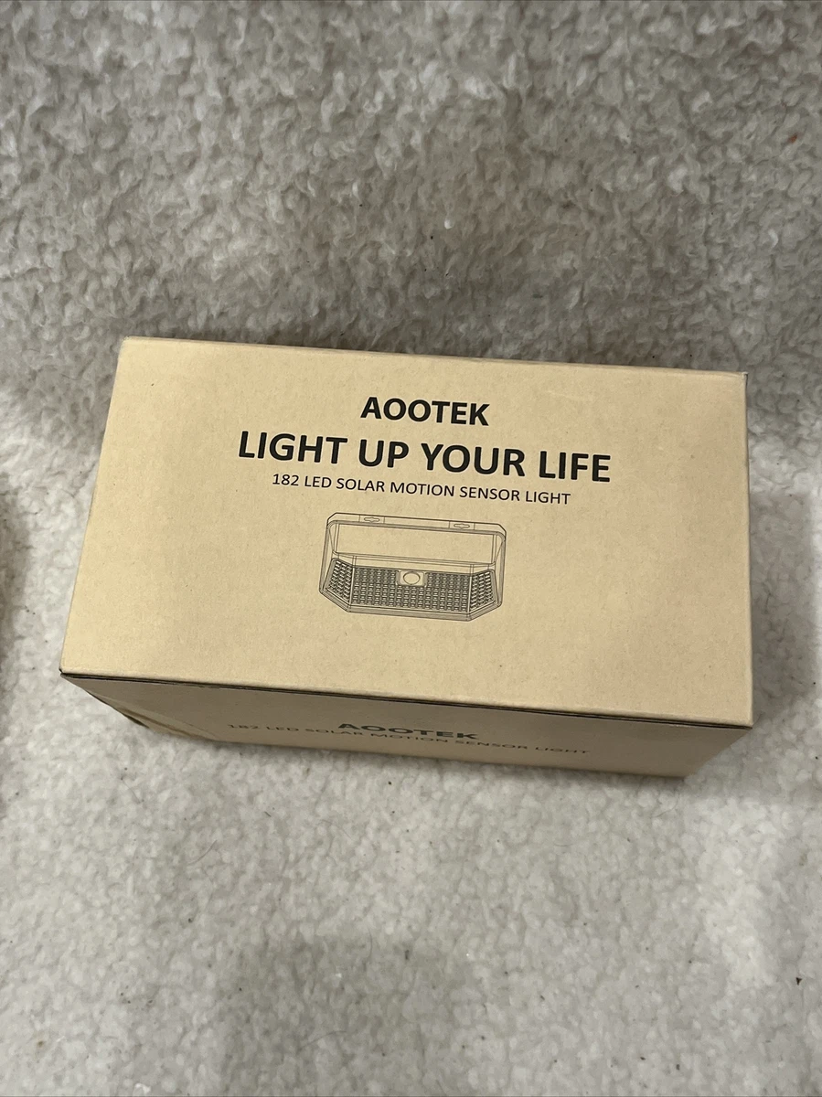 Aootek Solar lights outdoor 182 Leds 2500Lm Solar motion sensor lights IP65