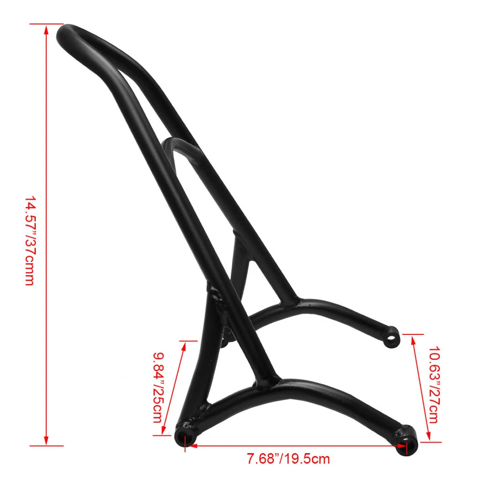 Respaldo de pasajero Sissy Bar corto para Harley Sportster XL 883 1200 2004-2016 Foto 4 de 4
