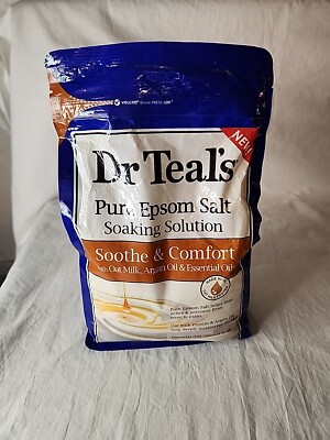 Dr Teal's Pure Epsom Salt, Soothe & Comfort with Oat Milk & Argan Oil, 3lbs