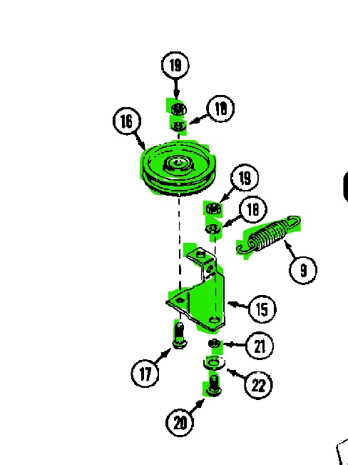 CASE INGERSOLL C31608 Mower Deck Idler System Replacment Kit Right Discharge Dec - Image 2 of 4