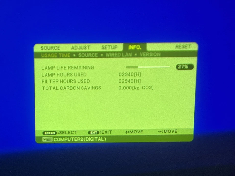 NEC NP310G DLP Digital Projector - 2940 Lamp hours Used 27% Lamp Life Remaining - Image 3 of 4