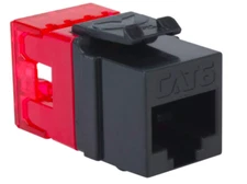 ICC CAT6 RJ45 Keystone Jack for HD Style, Black