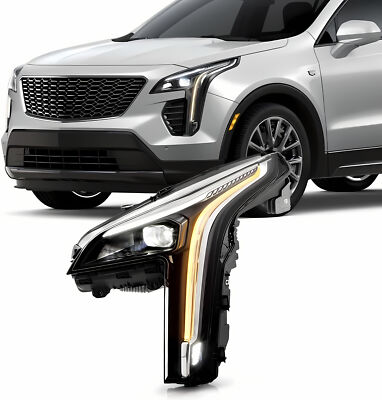 Driver LED DRL Projector Headlight W/ Cornering Lamps For 2019-2023 Cadillac XT4