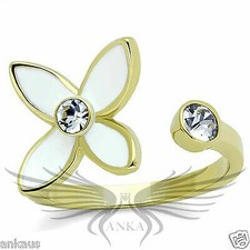 Flower Shaped Top Grade Crystal Cocktail Fashion Ring 5 6 7 8 9 10 Tk2126
