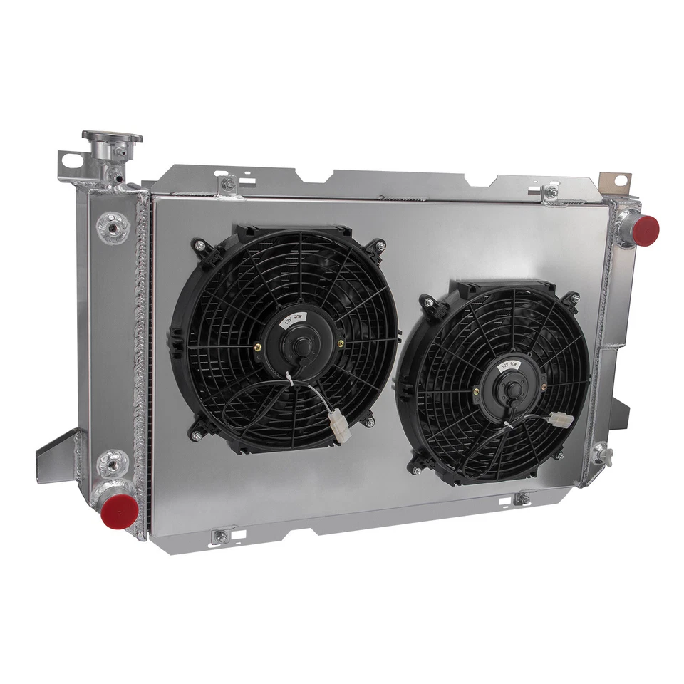 Aluminum 3-Row Radiator&Shroud Fan For 1985-97 Ford Bronco F-150 F-250 F-350 V8 Foto 3 de 4