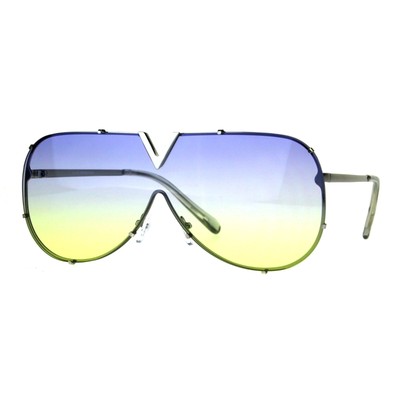 V Top Übergröße Sonnenbrille Designer Stil Shield Pilotenbrille UV400