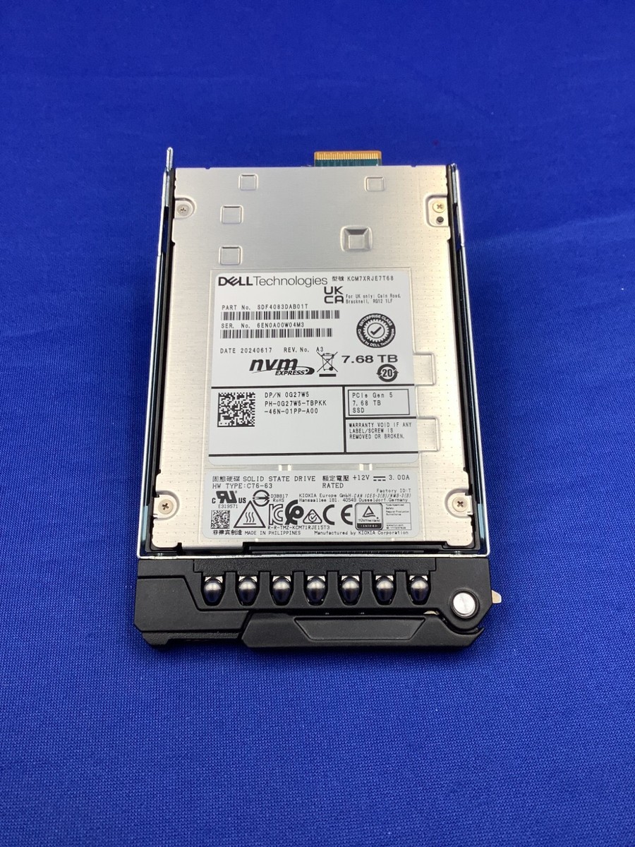 DELL G27W5 KIOXIA KCM7XRJE7T68 7.68TB CM7-R Series PCIe 5.0