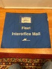 Vintage Fleet Savings Bank Canvas Inter-Office Mail Bag, along with vintage pens — photo 1
