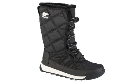 Bottes de neige Femme, Sorel Whitney II Plus Tall Lace WP, Noir - Photo 1/4