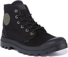 Palladium Pampa Hi HTG Unisex Vegan Combat Boots In Black Mono Size 4 - 13