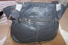 KOSSBER GROSSE DAMENTASCHE IN GRAU ECHT LEDER CHIC SEHR SCHÖN  NEU