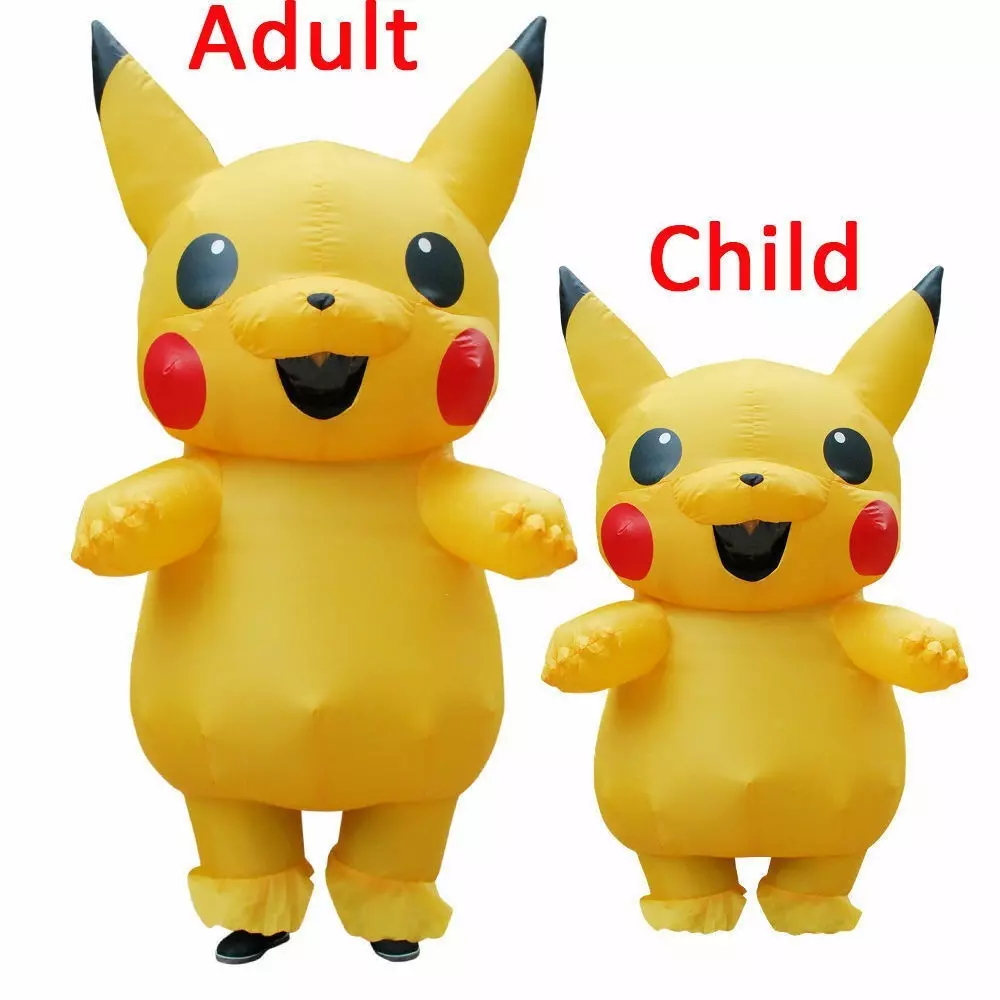 Unisex Mascot Pikachu Inflatable Costume Cosplay Halloween