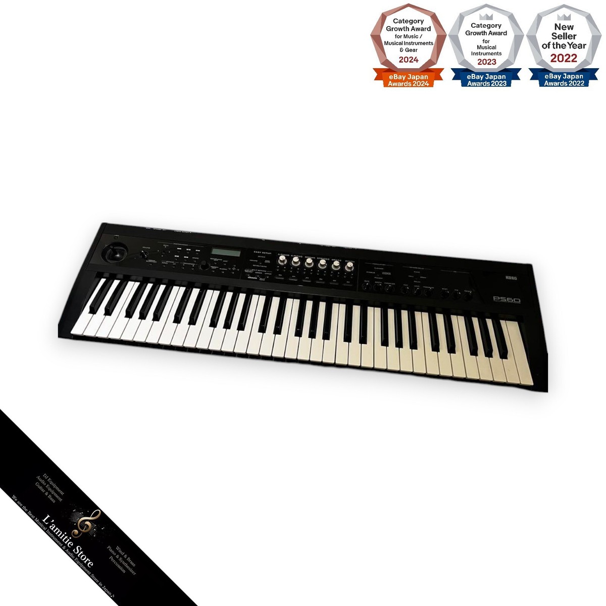 Korg PS60+Case 61-Key Electric Keyboard Synth Synthesizer