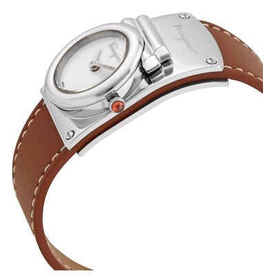 Salvatore Ferragamo WATCH BOXYS BROWN LEATHER NEW WITH BOX  display picture 2
