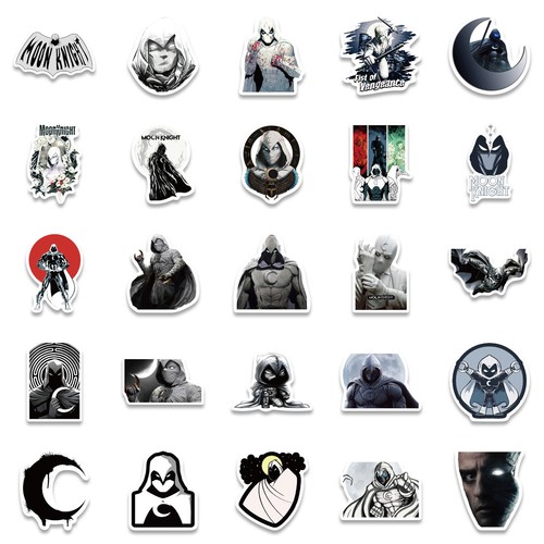 Moon Knight Waterproof Vinyl Decal Stickers Laptop Bottle Phone Case 50PCS - Imagen 2 de 6
