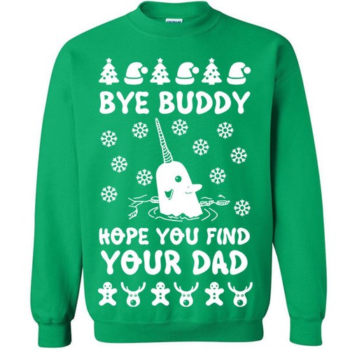 645 Bye Buddy Crew Sweatshirt ugly 