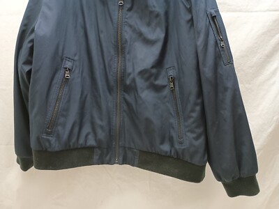 MENS CALVIN KLEIN BlUE RIP STOP BOMBER JACKET FULL ZIP SZ XXL