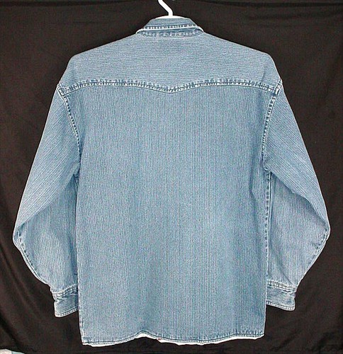 Wrangler Western Style Jeanshemd amerikanische Flagge Innenfutter Herren Medium - Bild 3 von 12