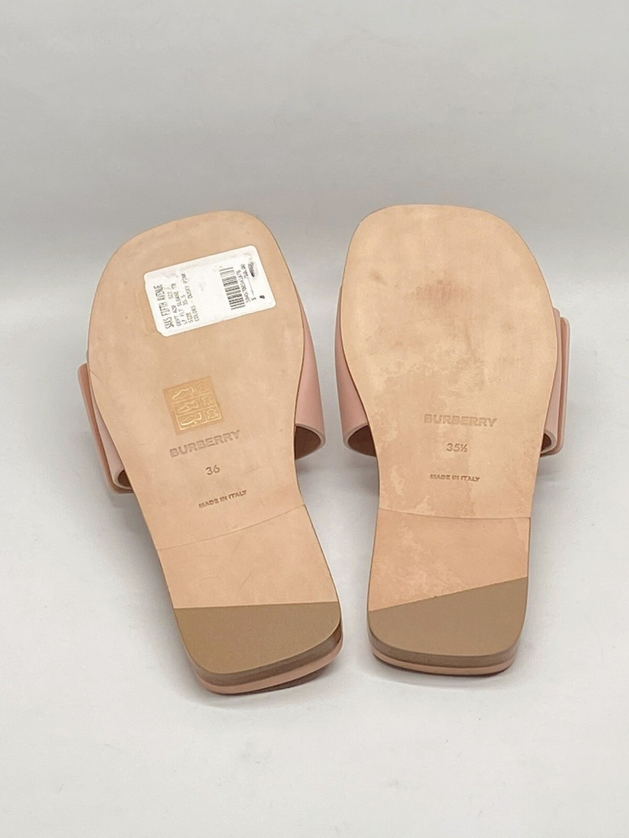 BURBERRY◆SLOANE◆レザーフラットサンダル 10mm 10mm sloane leather flat sandals - Burberry - Women