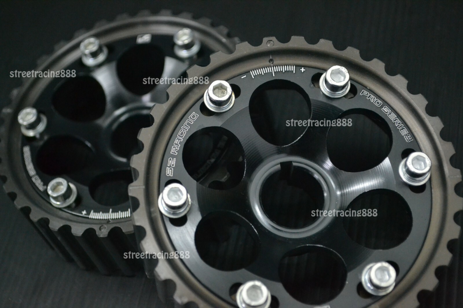 Black Cam Gear Adjustable Civic Integra Acura EG EK DC2 B16 B17 B18 B20