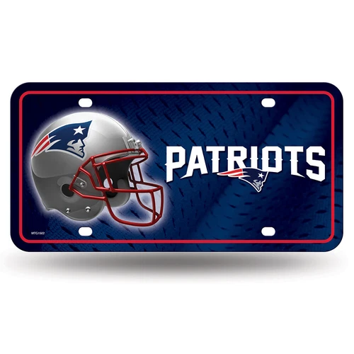 New England Patriots Metal License Plate Tag