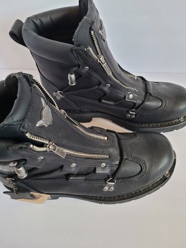 Harley Davidson Mens Motorcycle Riding Boots Heavy Duty Black Leather Size 11.5W - Picture 5 of 22