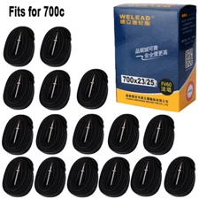 2-10Pack 700c Road Bike Tube 700x23c to 25c 60mm Presta Vlave Bicycle Inner Tube