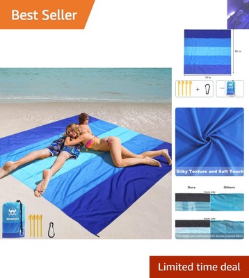 Summer-Ready Waterproof Beach Mat 79'' X 83'' - Enjoy Sun, Sand, and Adventure