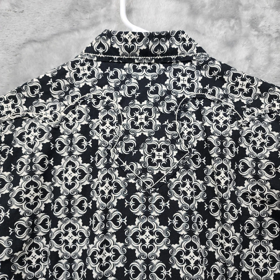 Top Cruel Niña Mujer L Negro Crema Geométrico Perla A Presión Vaquera Occidental Informal Foto 4 de 4