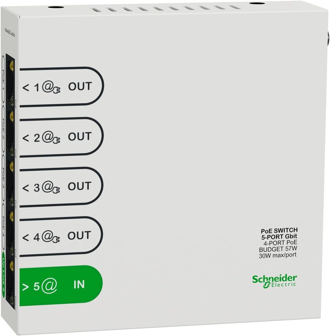 Schneider Electric R9H5SWP57 Ethernet-Switch PoE 4-Port Unmanaged, 57W, 4-port