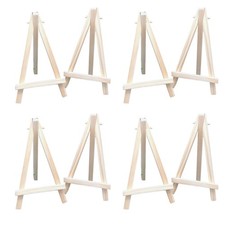 10Pcs Wooden Painting Easels Durable Mini Display Rack with Triangle Support