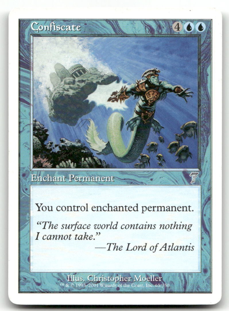 Confiscate #65 (Damaged) 7th Edition 7ED Magic MTG