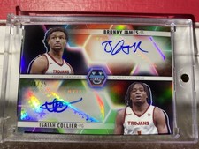 2023-24 Bowman Best U - Bronny James Isaiah Collier Dual Auto /25#Da-LI Trojans