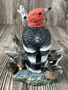 Wellington Collection Red-Headed Woodpecker Figurine Porcelain 4.5in tall