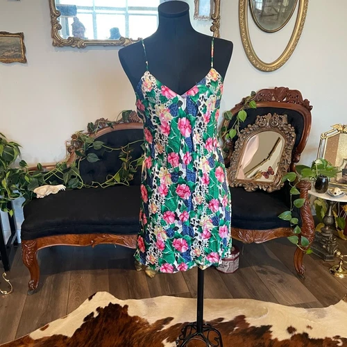 UNDERCOVER Abito slip vintage Victoria's Secret seta floreale mini lingerie seta taglia S