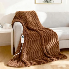 Heated Blanket Flannel Throw Blanket, 50"*60" Electric Heating Blanket with ETL