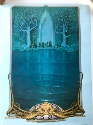 Watcher at the Gate -Vntg 1976 Poster -Steve Hickman- Wizards Rings Elves Things